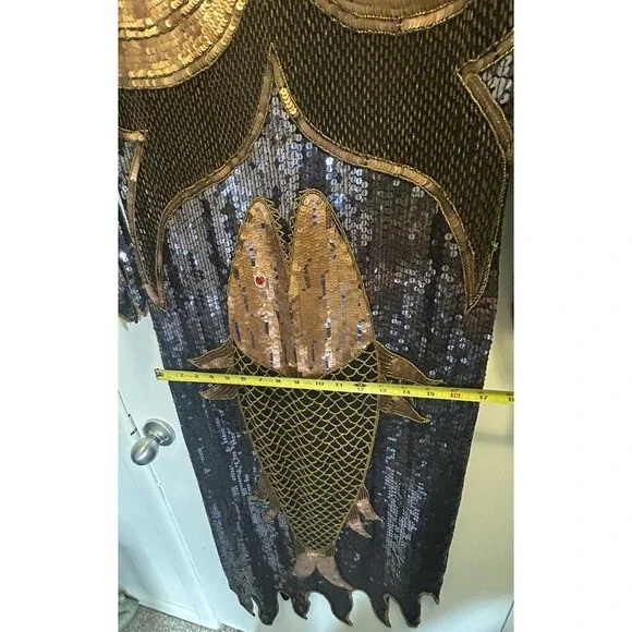 RARE Creative Creations Made In India 100% Silk Size Medium Disco Dress Sequined - Picture 12 of 14